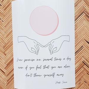 BTS Jimin 'Promise' lyrics art print